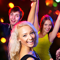Partystimmung mit Freunden