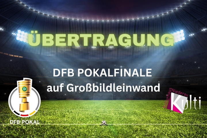 Stadion mit Text DFB Pokalfinale